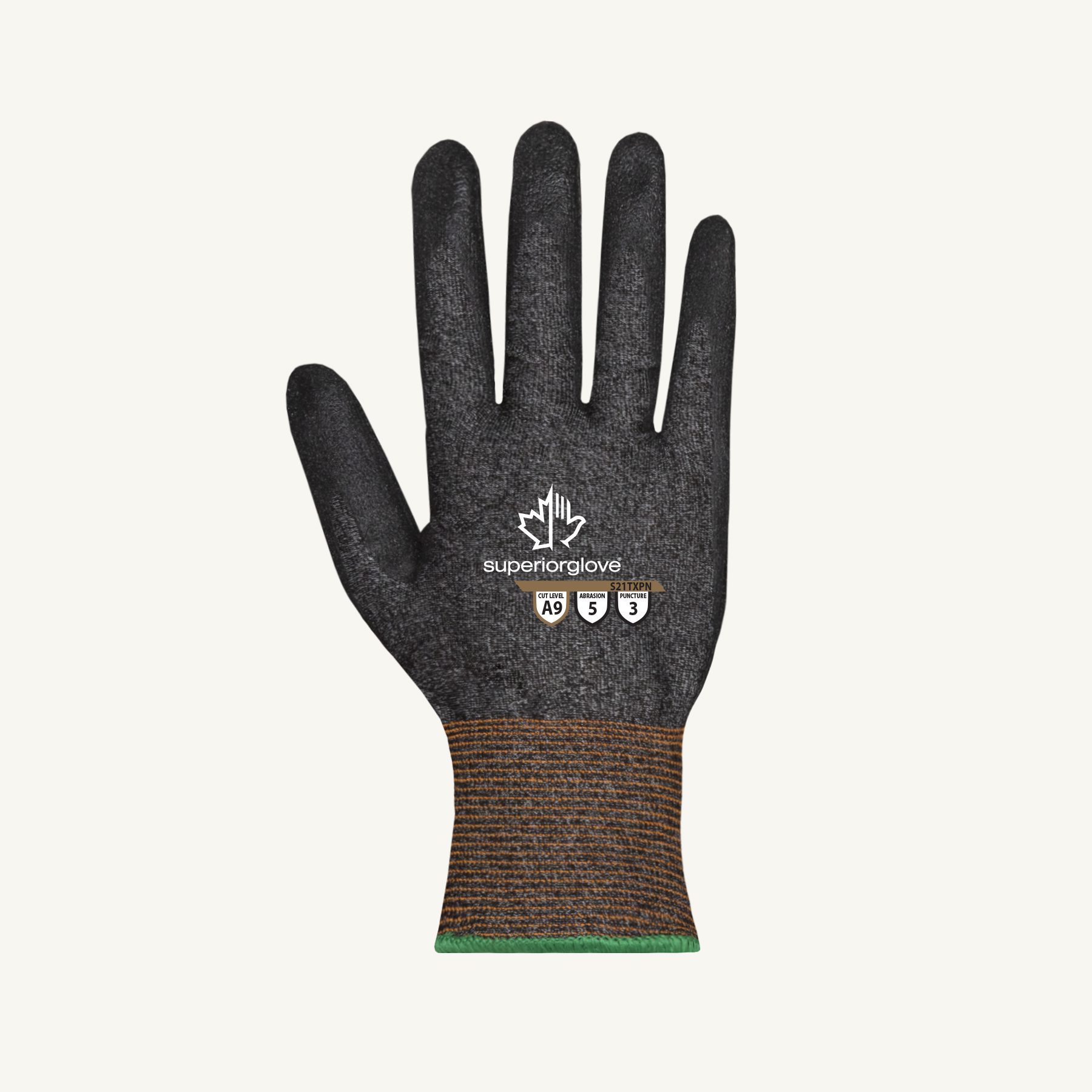 Superior Glove® TenActiv™ S21TXPN Micropore Nitrile Coated Touchscreen A9 Extreme-Cut Gloves 